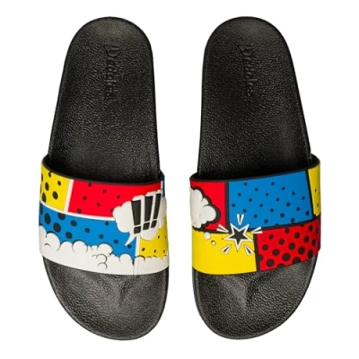 Abbildung von Dedoles Badeschuhe &amp; Hausschuhe viele lustige Designs Bücher Kaffee Katze Party Pizza Dackel Fuchs Panda Delfin Geschenk, Farbe: , Gr.: EU