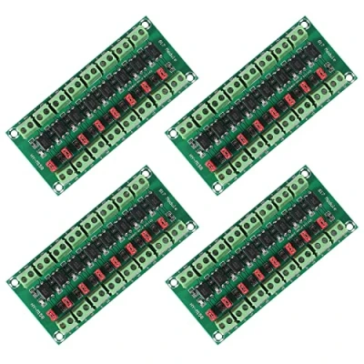 Abbildung von ALMOCN 4 Stück 8 Kanal Optokoppler PC817 Trennplatine Spannungswandler Adapter Modul 3,6 30 V Treiber photoelektrisches isoliertes (8 Optokoppler)