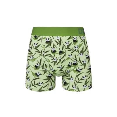 Abbildung von Dedoles Boxershorts Herren &amp; Jungen Unterwäsche Trunks Baumwolle lustige Designs Dinosaurier Hamster Spiele Maulwurf Geschenk, Farbe: Grün, Motiv: Pandas und Bambus (Boxershorts), Gr. M