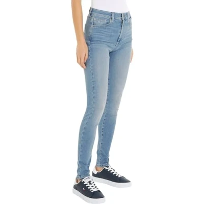 Abbildung von Tommy Jeans Damen Hose Sylvia Skinny Fit, Blau (Denim Light), 24W/30L