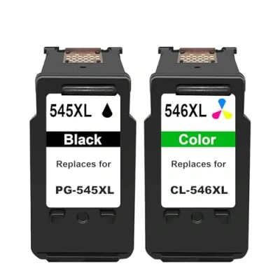 Abbildung von SHUOLEI 545 546 XL Tintenpatrone Kompatibel mit Canon PG 545XL CL 546XL Druckerpatronen für Pixma MX495 TS3150 TR4551 MX490 MG3050 TS3350 MG2950 MG2550S TS3151 TR4500(1 Schwarz,1 Farbe)