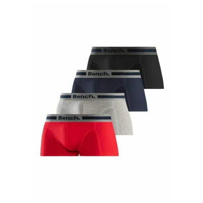 Abbildung von Bench Hipster 4 PACK Panties, Herren, Größe: Small, Rot grau meliert navy schwarz