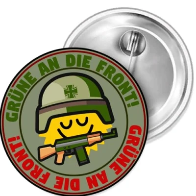 Abbildung von Sammys Shirt Store Grüne an die Front Taube Button 38 mm