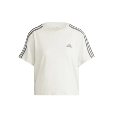 Abbildung von adidas Damen Essentials 3 Stripes Single Jersey Crop Top, Alumina, XS