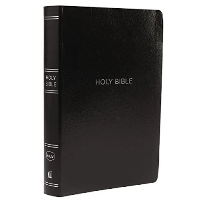 Abbildung von NKJV Holy Bible, Giant Print Center Column Reference Black Leather look, 72,000+ Cross References, Red Letter, Comfort Print: New King James Version
