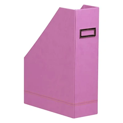 Abbildung von Rhodia 318931C Stehsammler (10 x 25 31 cm, Etikettenhalter, praktisch und strapazierfähig, Kunstleder, elegant, ideal für Ihr Büro) 1 Stück, lila
