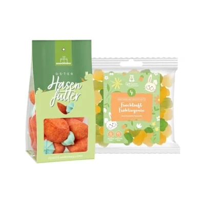 Abbildung von 2er Set Ostern Marshmallows &amp; Fruchtgummi Geschenk zu Ostergeschenk Mitbringsel für Kinder Süßigkeiten Leckere und bunte Nascherei Perfekt den Ostertisch
