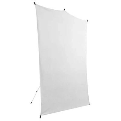 Abbildung von Savage Reise Backdrop Set, Weißer Boden Backdrop, Größe 1.52m x 2.13m, Fotohintergrund mit Aluminiumständer, Tragetasche Schulterriemen
