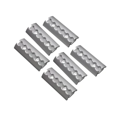 Abbildung von FTsolid 6X 15cm Alu Airlineschiene Zurrschiene mit Bohrungen Ladungssicherung Aluminium (Silber, halbrund)