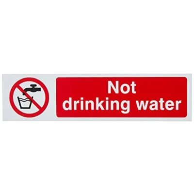 Abbildung von Centurion Schild „Not Drinking Water&quot;, selbstklebend, PVC, 200 mm x 50 mm, englische Version