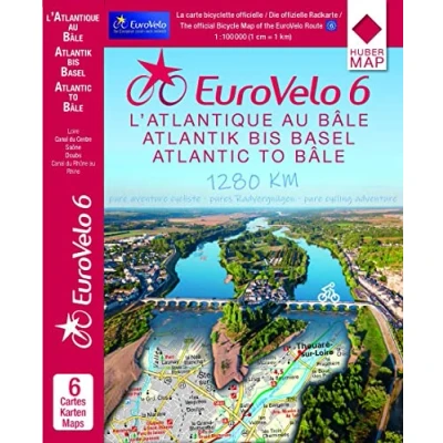 Abbildung von EuroVelo 6 (Atlantic Basel) 1:100 000: Cycle Map Set (6 Maps) 000 / de l’Atlantique au Rhin à Vélo vom Atlantik bis zum Rhein per Rad from ... dem Fahrrad Schwarzen Meer)