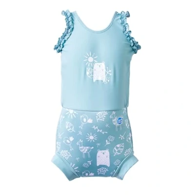 Abbildung von Splash About Baby Mädchen Happy Nappy Costume Einteiliger Badeanzug, Sunny Bear, 6 14 Month