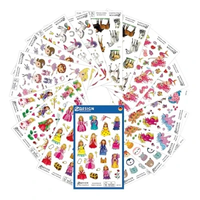 Abbildung von AVERY Zweckform 436 Sticker Set Kinder Made in Germany (Sticker Mädchen, Sticker, Ballerina, Prinzessin, Pferde, Meerjungfrau, Kindergeburtstag, Mitbringsel, Mitgebsel, Gastgeschenke) 59990