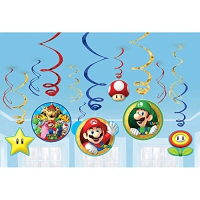 Abbildung von Hang Dekoration Wirbel Super Mario 12 Stück