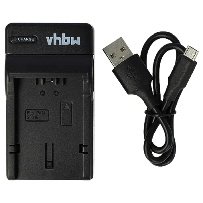 Abbildung von vhbw USB Akkuladegerät kompatibel mit Leica BP DC2 Digitalkamera, Camcorder, Action Cam Akku Ladeschale