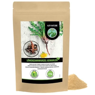 Abbildung von Löwenzahnwurzel gemahlen (250g), schonend getrocknet, 100% rein und naturbelassen zur Zubereitung von Getränken Würzen Gerichten