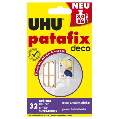 Abbildung von UHU Klebepad patafix (32 St) wiederablösbar / wiederverwendbar, Tragfähigkeit bis 2 kg