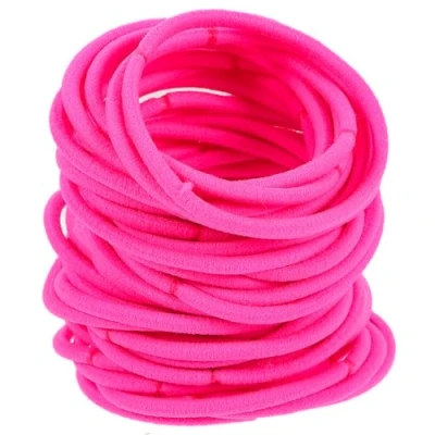 Abbildung von Frcolor Elastische Haargummis, kein Metall Keine Schäden Pferdeschwanz Inhaber Haar Gummibänder, Pack von 50 (Pink)
