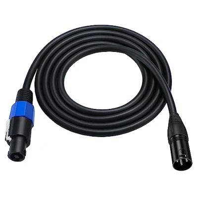 Abbildung von Halokny 1,8 m Speakon auf XLR Lautsprecherkabel, Audio Adapter für DJ/PA Lautsprecherkabel mit Drehverschluss
