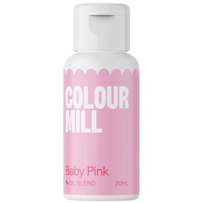 Abbildung von Colour Mill Oil Blend Baby Pink Lebensmittelfarbe auf Ölbasis Lebensmittelfarben für Schokolade, Fondant, Cupcakes, Kuchen, Backen, Macaron Food Coloring Tortendeko 20ml