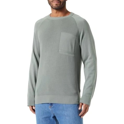Abbildung von JACK&amp;JONES Herren JCOPIGMENT Knit Crew Neck Strickpullover, Agave Green, Large