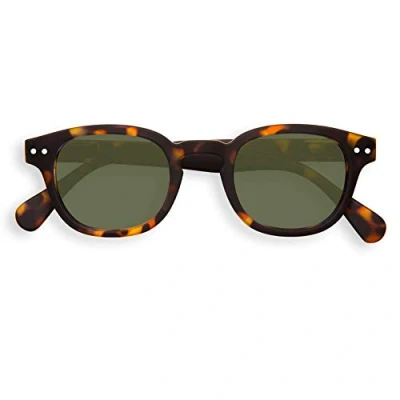 Abbildung von IZIPIZI Unisex Shape #C Sonnenbrille, Tortoise Green Lenses, one Size