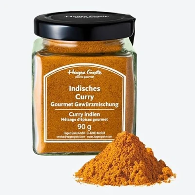 Abbildung von Hagen Grote Edle Gewürzmischung Indisches Curry, 90 g Glas, würzt Reisgerichte und vernöstlich inspirierte Speisen