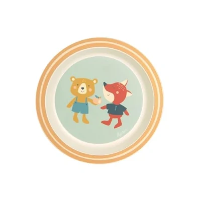 Abbildung von sigikid Teller Fuchs &amp; BÄR RPET &quot;4 FREUNDE&quot; Kinderschüssel für Kinder, Größe: One Size, Mint