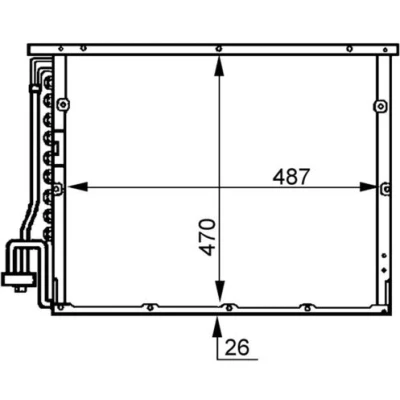 Abbildung von MAHLE ORIGINAL AC 179 000S Klimakondensator ohne Trockner 487 BMW: 3 Limousine, Coupe, Compact