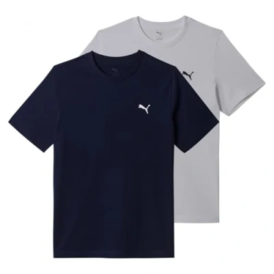 Abbildung von Puma ESS LOGO TEE 2 PACK Tshirt basic, Herren, Größe: 4XL, White/navy