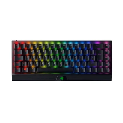 Abbildung von Razer BlackWidow V3 Mini HyperSpeed (Yellow Switch) Kabellose 65% mechanische Gaming Tastatur (leise Schalter, Bluetooth, USB C, Stealth Pudding Tastenkappen) UK Layout, Schwarz