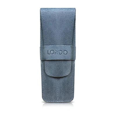 Abbildung von Londo OTTO445 Etui aus Echtleder mit Zwei Fächern und Schutzhülle Bleistift Beutel, Pencil Case, Schlampermäppchen,Schlampermäppchen (Braun)