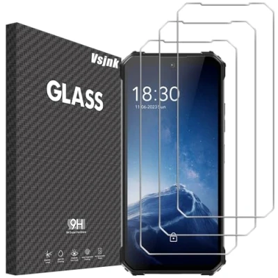Abbildung von Vsjnk Screen Protector für OUKITEL WP26 mit 3 Stück Panzer Schutz Glas 9H Härte Tempered Glass,Anti Kratzen,Anti Bläschen,HD Displayschutzfolie,kompatible