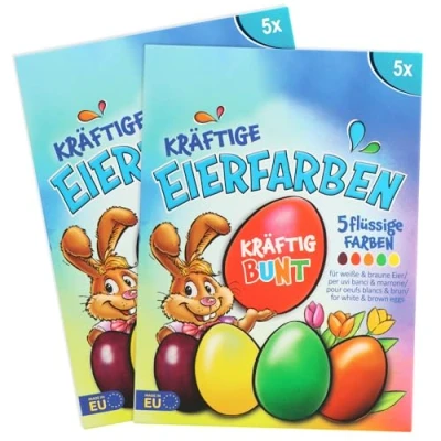 Abbildung von com four® 10x Eierfarben kräftig einfach Eier kaltfärben flüssige, kräftige für weiße und braune flüssige Ostereier Farbe (0010 Stück Kräftig)