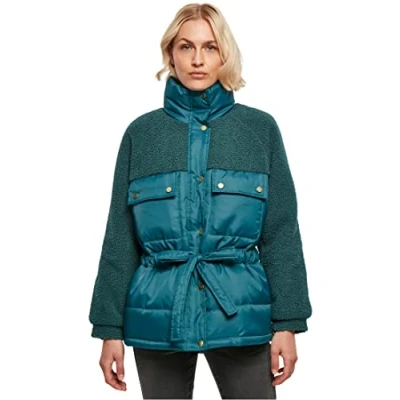 Abbildung von Urban Classics Sherpa MIX Winterjacke, Damen, Größe: 5XL, Jasper