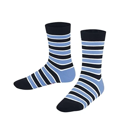 Abbildung von Falke Simple Stripes WITH Pattern Socken für Kinder, Größe: 32.5, Azurblau