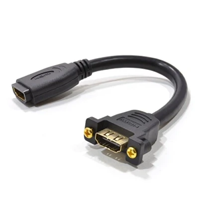 Abbildung von HDMI 1,4 Panel Montage Buchse Stummel Hoch Geschwindigkeit Mit Ethernet Vergoldeten 15 cm