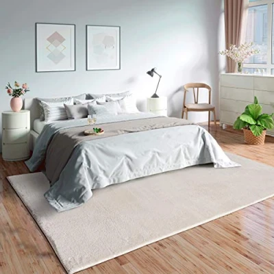 Abbildung von Mia&#039;s Teppiche Olivia Wohnzimmer/Schlafzimmer Teppich waschbar 60x110 cm, Creme