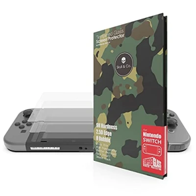 Abbildung von Skull &amp; Co. Bildschirmschutz aus gehärtetem Glas für Nintendo Switch (2 PACK)