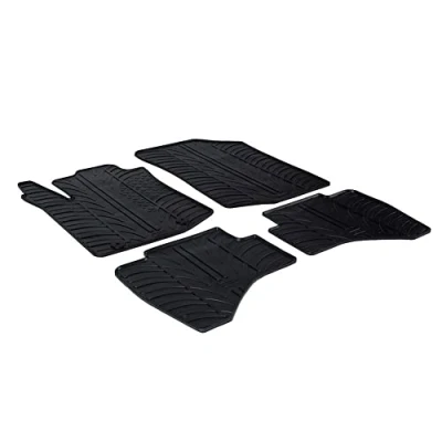 Abbildung von Gledring 0161 Fußmattensatz Gummi vorne und hinten 4 schwarz 750mm 550mm CITROËN: C1 II, PEUGEOT: 108 Schrägheck