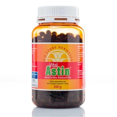 Abbildung von VitalAstin Astaxanthin 600 Kapseln I Das Original Ivarssons mit 4 mg natürlichem
