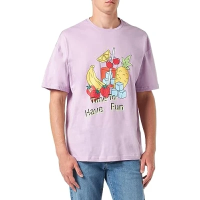 Abbildung von DAGI Psychedelic WAVE Tshirt print, Herren, Größe: Large, Lilac