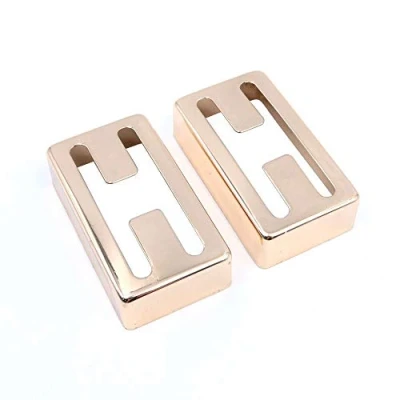 Abbildung von Alnicov Humbucker Pickup Abdeckungen, 2 Stück, H Hold Nickel Abdeckungen Set für LP E Gitarren (Gold)