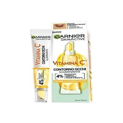 Abbildung von Garnier Serum Vitamin C Augenkontur, angereichert mit C, Niacinamid, Koffein und Bananenpulver, 15 ml