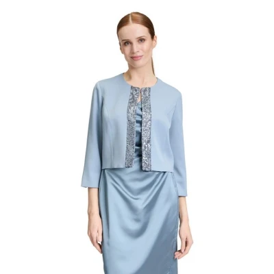 Abbildung von Vera Mont MIT Glanzeffekt Blazer, Damen, Größe: 48, Light steel blue
