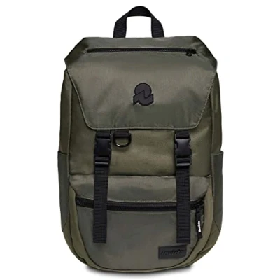 Abbildung von Invicta Rucksack, JOLLY X Umweltfreundlicher Tagesrucksack, Für Büro, Ausflüge &amp; Pendeln, Uni, Sport, Freizeit, mit seitlichen Taschen 15,6&#039;&#039; Laptopfach, italienisches Design, moosgrün