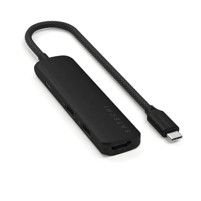Abbildung von Satechi USB C 4 in 1 Slim Multiport Adapter 4K Black