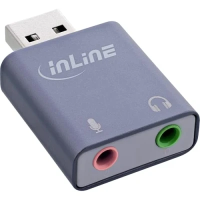 Abbildung von InLine USB Audio Soundadapter A Adapter Audio/Multimedia (33051E)