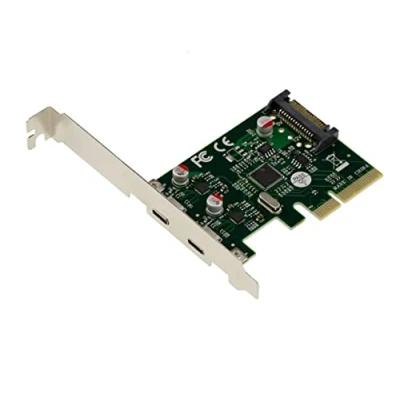 Abbildung von KALEA INFORMATIQUE PCI Express PCIe Controller Karte auf USB 3.1 10GB 2 Externe Ports Typ C mit Chipsatz ASM1142