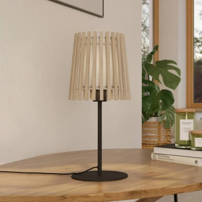 Abbildung von Eglo 900904 Tischleuchte FATTORIA Stahl schwarz E27 1X25W H:45cm Ø20cm mit Kabelschalter